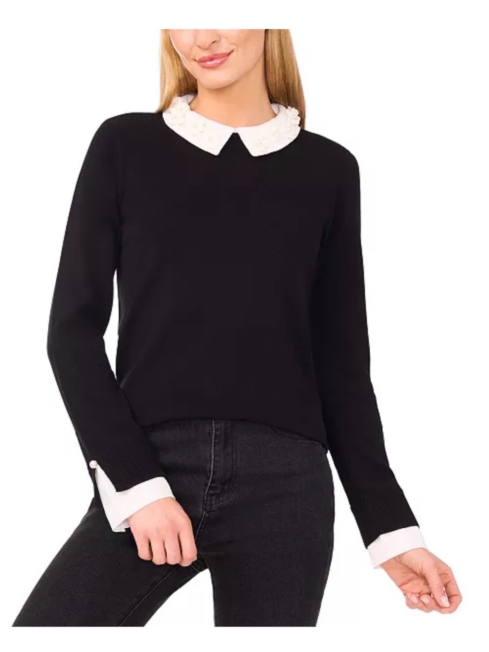 CeCe Medium Collared Sweater